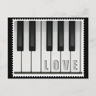 Cartão Postal Love Piano