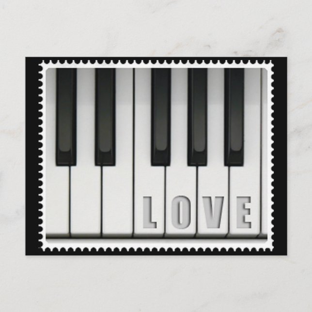 Cartão Postal Love Piano (Frente)