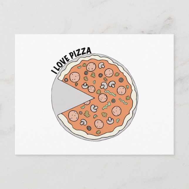 Cartão Postal Love Pizza (Frente)