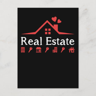 Cartão Postal Love Real Estate Property Agent