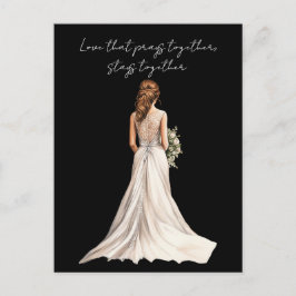 Cartão Postal Love that Prays Together Wedding Greeting Card