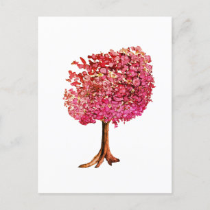 Cartão Postal Love Tree Cherry Blossom