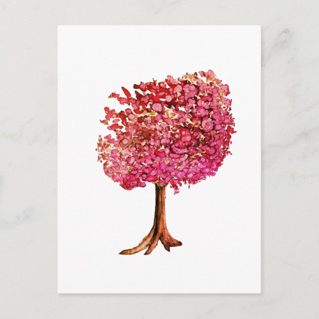 Cartão Postal Love Tree Cherry Blossom (Frente)