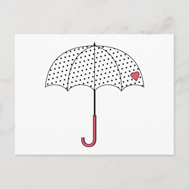 Cartão Postal Love Umbrella (Frente)