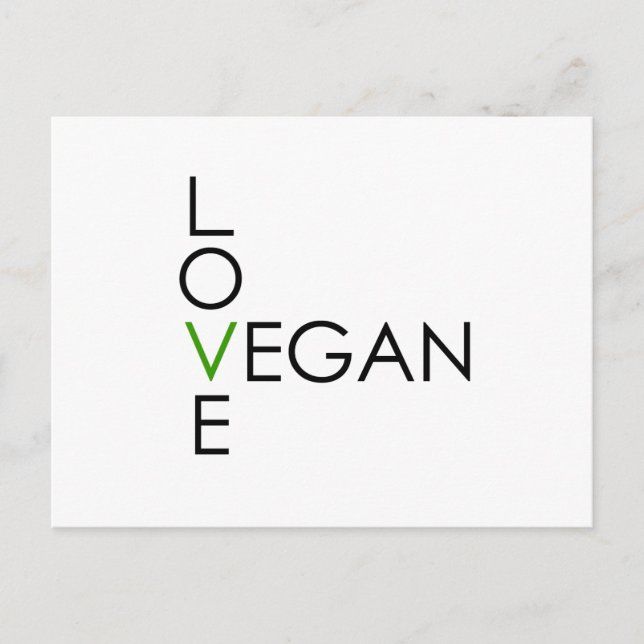 Cartão Postal Love Vegan (Frente)