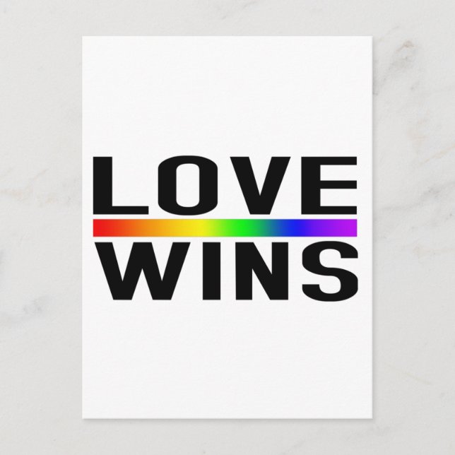 Cartão Postal Love Wins - LGBTQ+ Pride (Frente)