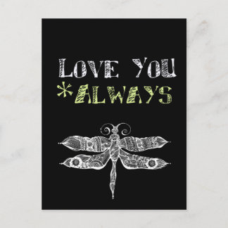 Cartão Postal Love You Always Chalkboard