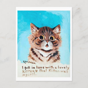 Cartão Postal Lovely Kitten, Louis Wain
