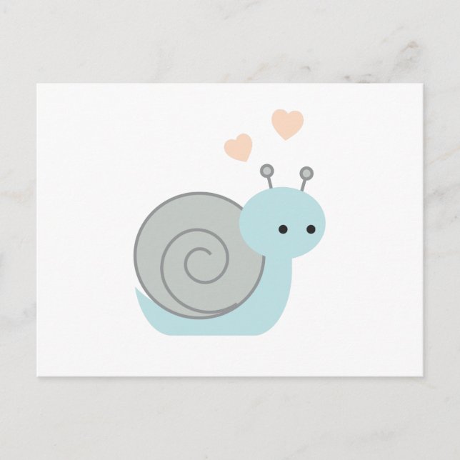 Cartão Postal Lovely Snail (Frente)