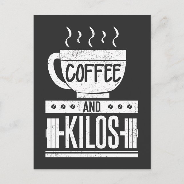 Cartão Postal Lover de café com café PR com Levantamento de Peso (Frente)