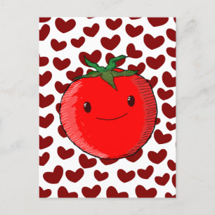 Cartão Postal Lover de Tomate de Cartoon Bonito