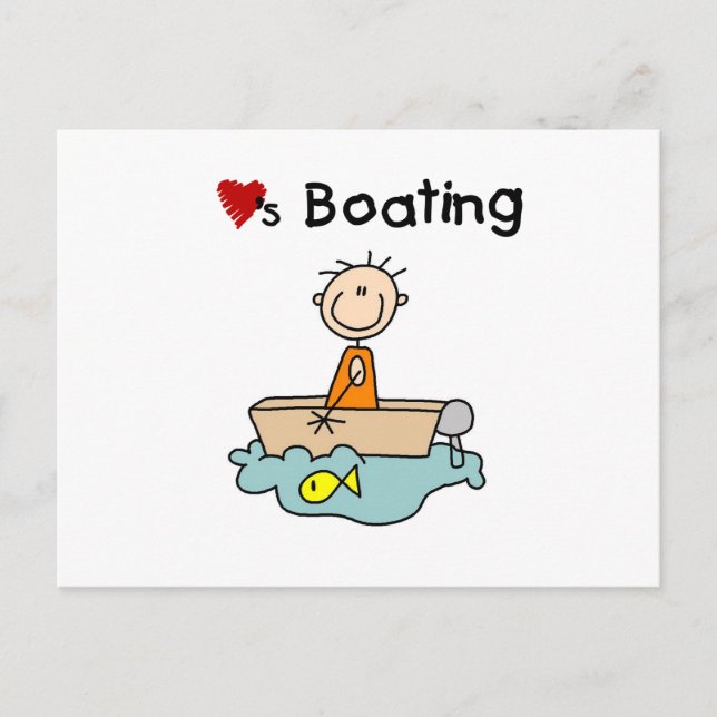 Cartão Postal Loves Boating (Frente)