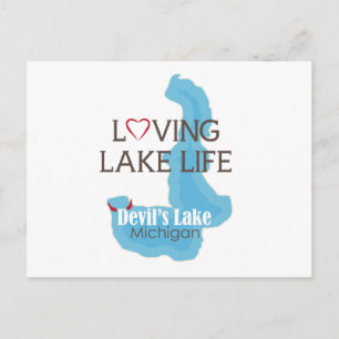 Cartão Postal Loving Lake Life, Lago do Diabo, Michigan
