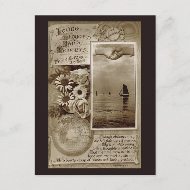 Cartão Postal Loving Thoughts (Frente)