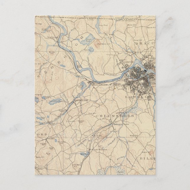 Cartão Postal Lowell, Massachusetts (Frente)