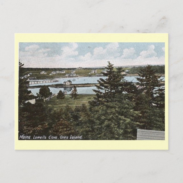 Cartão Postal Lowells Cove, Orrs Island, Maine (Frente)