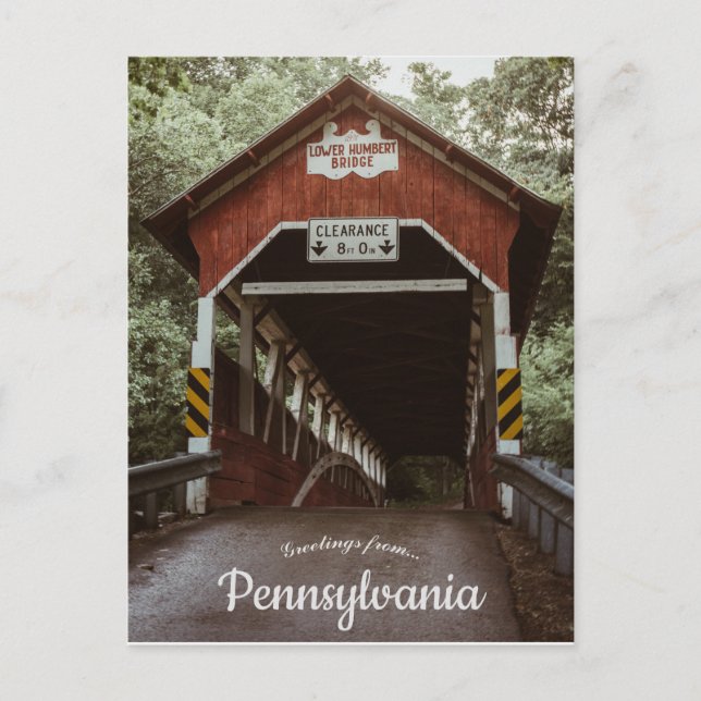 Cartão Postal Lower Humbert Bridge Somerset County Pensilvânia (Frente)