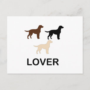 Cartão Postal LR amante todas as cores silhueta