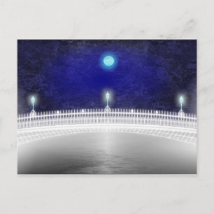 CARTÃO POSTAL LUA AZUL SOBRE A PONTE HAPENA