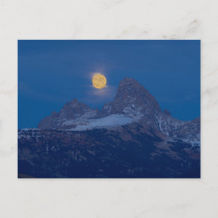 Cartão Postal Lua Cheia Nascente   Grand Teton Driggs, Idaho