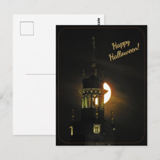 Cartão Postal Lua Cheia no Halloween em Mons, Bélgica