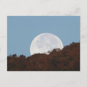 Cartão Postal Lua Completa Sobre A Montanha