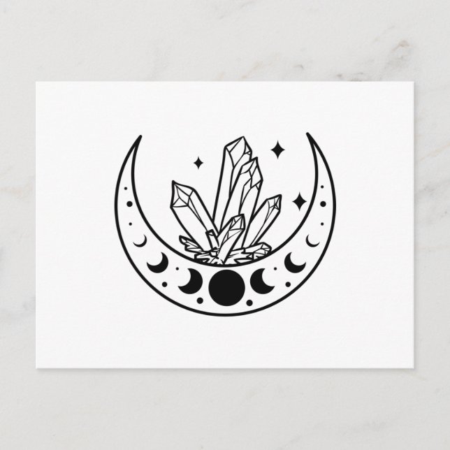 Cartão Postal Lua E Cristal (Frente)