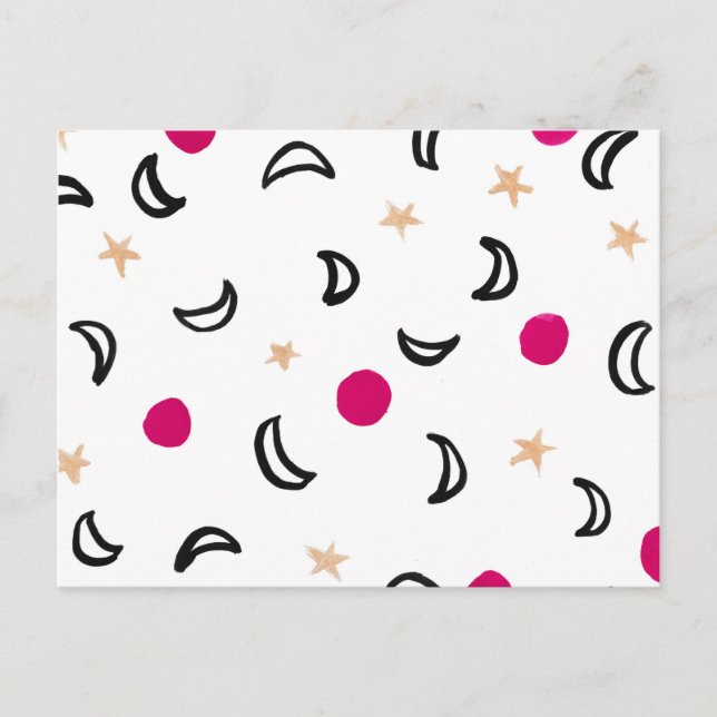 Cartão Postal Lua e Estrelas (Frente)