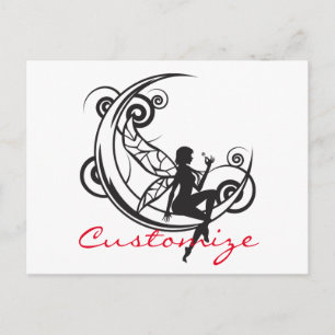 Cartão Postal Lua Fada Silhouette Thunder_Cove