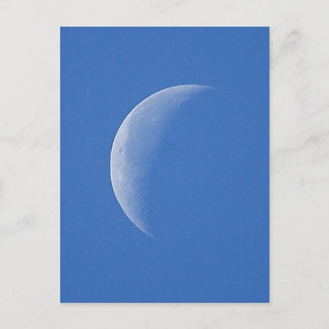 Cartão Postal Lua no céu azul (Frente)