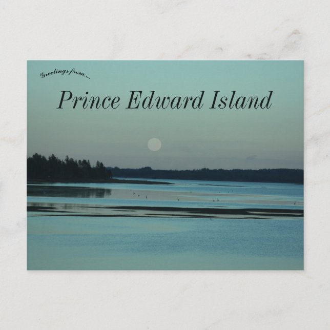 Cartão Postal Lua sobre Herons Charlottetown PEI Canadá (Frente)