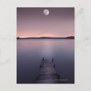 Cartão Postal Lua Sobre o Lago