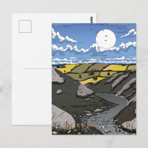 Cartão Postal Lua Sobre o Vale