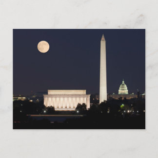 Cartão Postal Lua sobre Washington DC