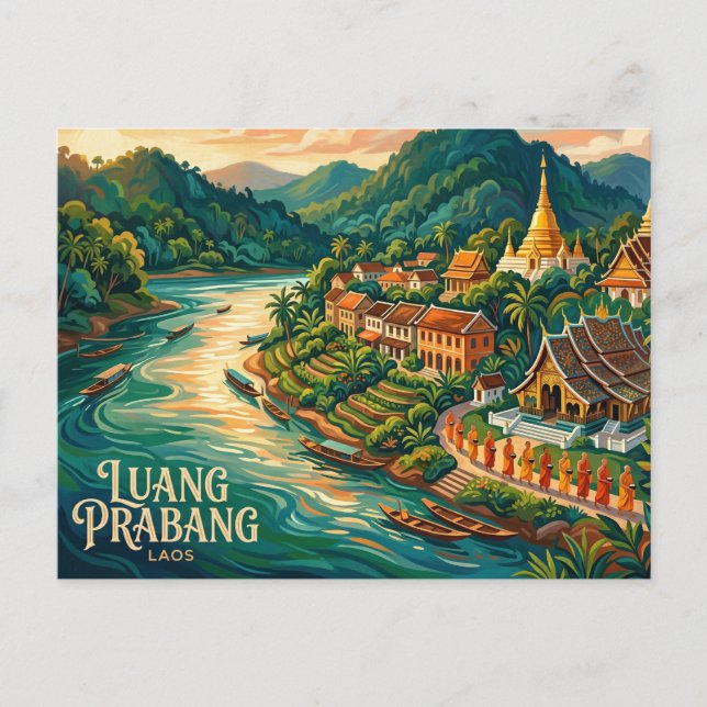 Cartão Postal Luang Prabang Laos (Frente)