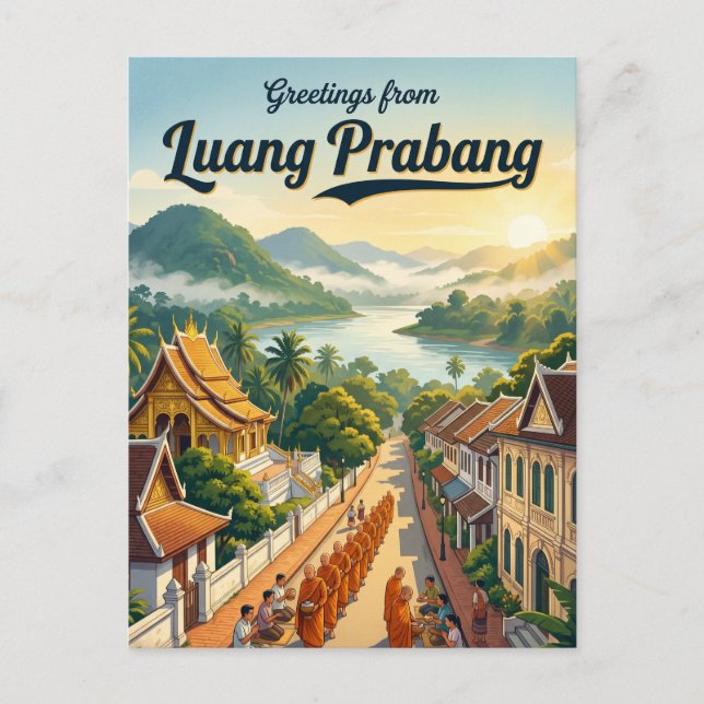Cartão Postal Luang Prabang Laos (Frente)