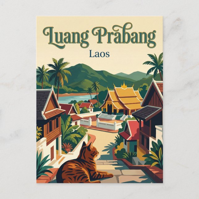 Cartão Postal Luang Prabang Laos (Frente)