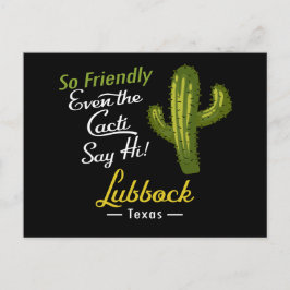 Cartão Postal Lubbock Cactus Funny Retro