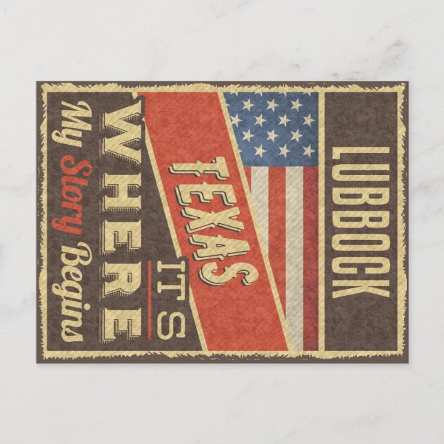 Cartão Postal Lubbock Texas (Frente)