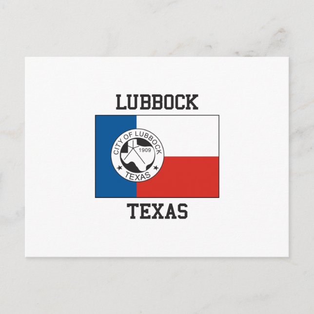 Cartão Postal Lubbock Texas Flag (Frente)