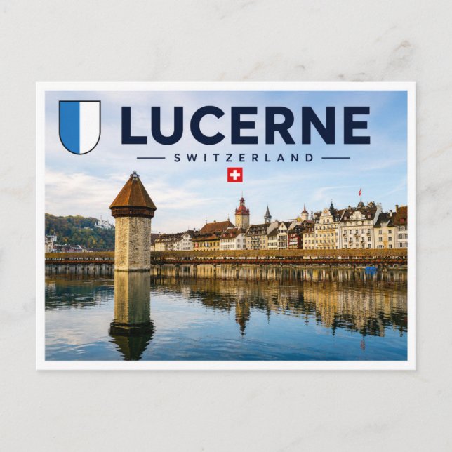 Cartão Postal Lucerna - Suíça (Frente)