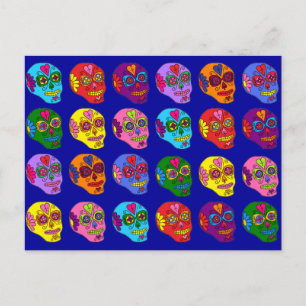 Cartão Postal Lucha Libre Sugar Skull