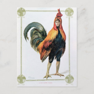 Cartão Postal Lucien Guitry em 'Chantecler'