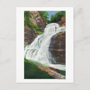 Cartão Postal Lucifer Falls View em Robert H. Treman State