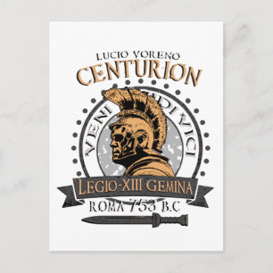 Cartão Postal Lucius Voreno, um famoso Centurião Romano