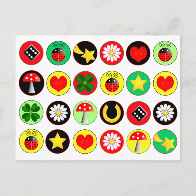 CARTÃO POSTAL LUCK DOTS (Frente)