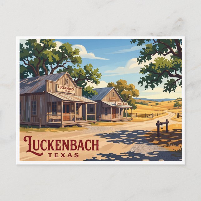 Cartão Postal Luckenbach Texas (Frente)