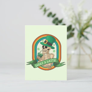 Cartão Postal Lucky A Latte - Esqueleto, Café e Vestuário