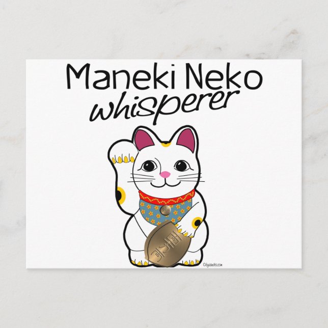 Cartão Postal Lucky Cat Whisperer (Frente)