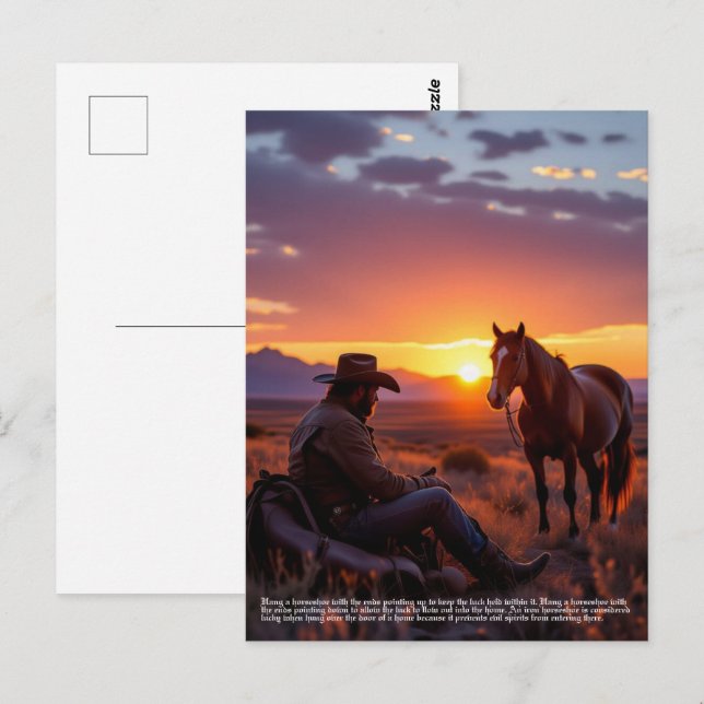 Cartão Postal Lucky Horseshoe  (Frente/Verso)